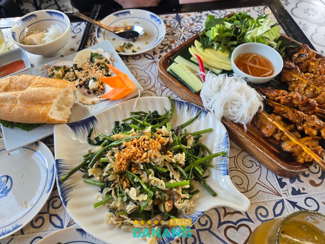 Món ăn tại Mộc quán Seafood Đà Nẵng