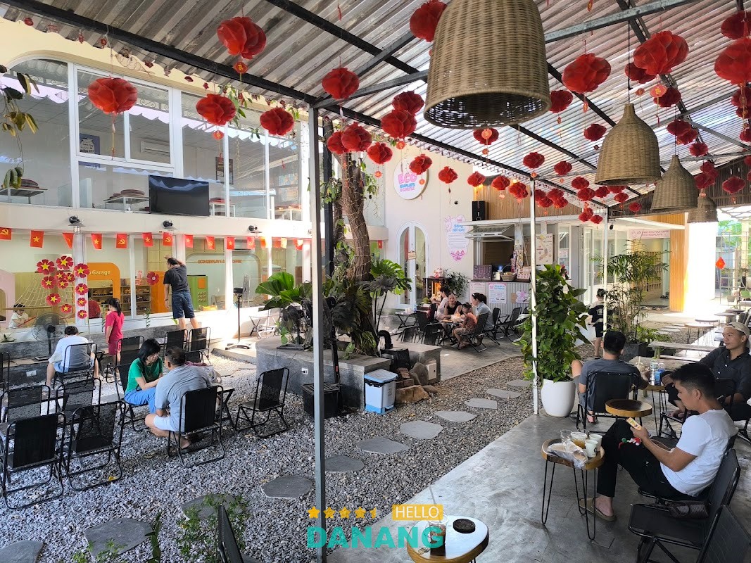 Cafe vườn Eco Kidplays có khu vui chơi