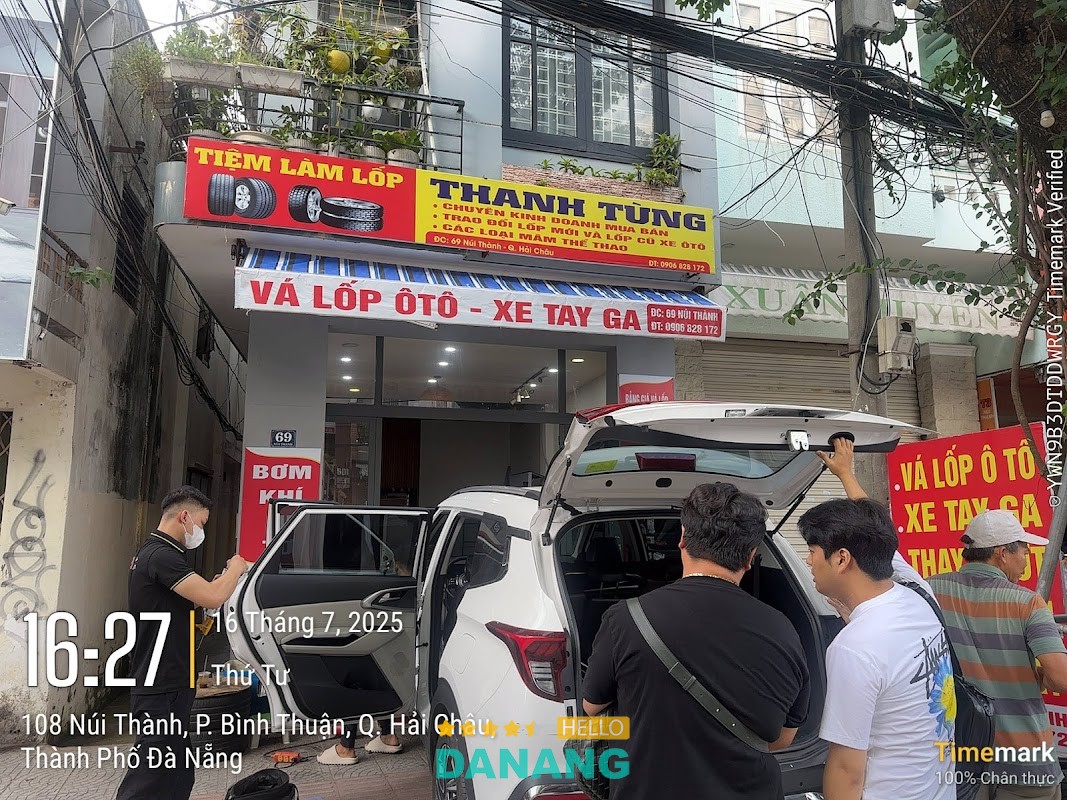 VÁ LỐP Ô TÔ LƯU ĐỘNG KÍCH BÌNH ĐIỆN THANH TÙNG